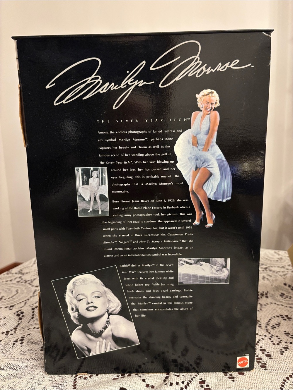 Barbie as Marilyn Monroe Doll in White Dress - Picture 2 of 6
